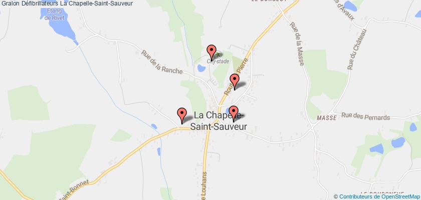 plan défibrillateurs La Chapelle-Saint-Sauveur