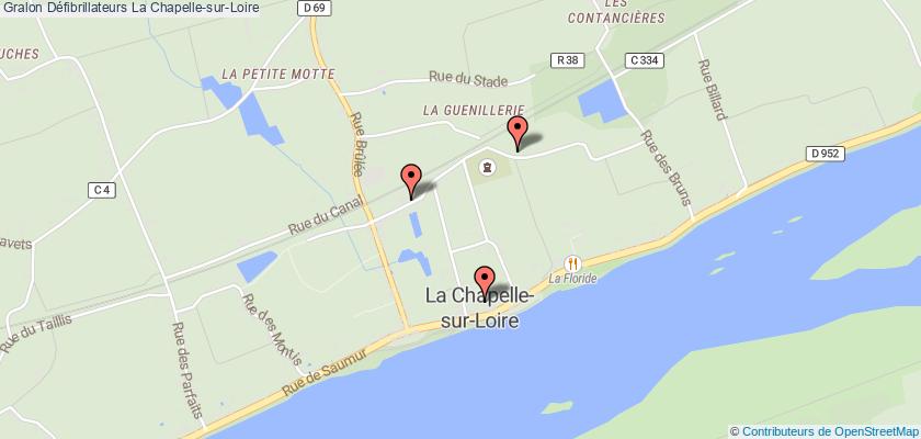 plan défibrillateurs La Chapelle-sur-Loire