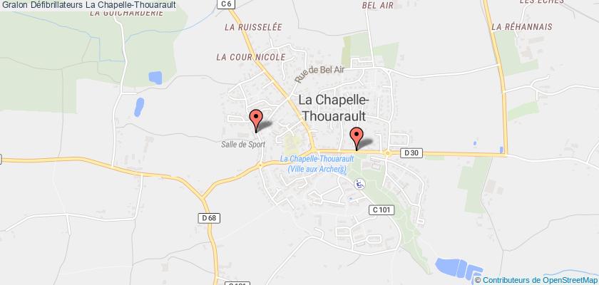 plan défibrillateurs La Chapelle-Thouarault