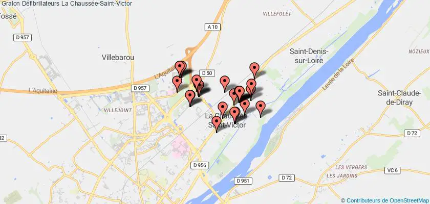 plan défibrillateurs La Chaussée-Saint-Victor