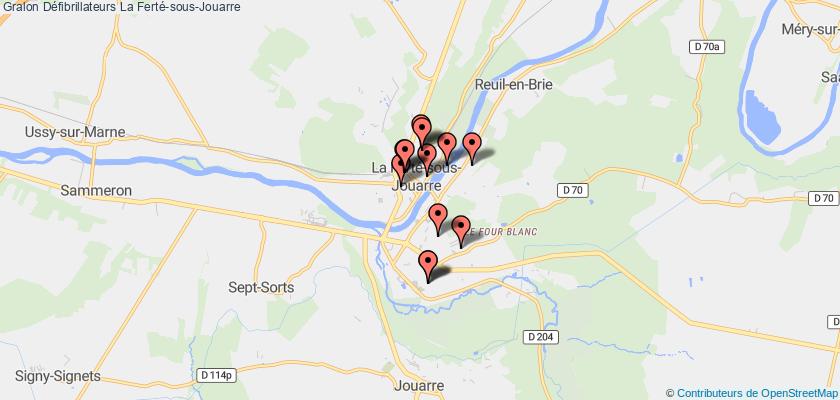 plan défibrillateurs La Ferté-sous-Jouarre