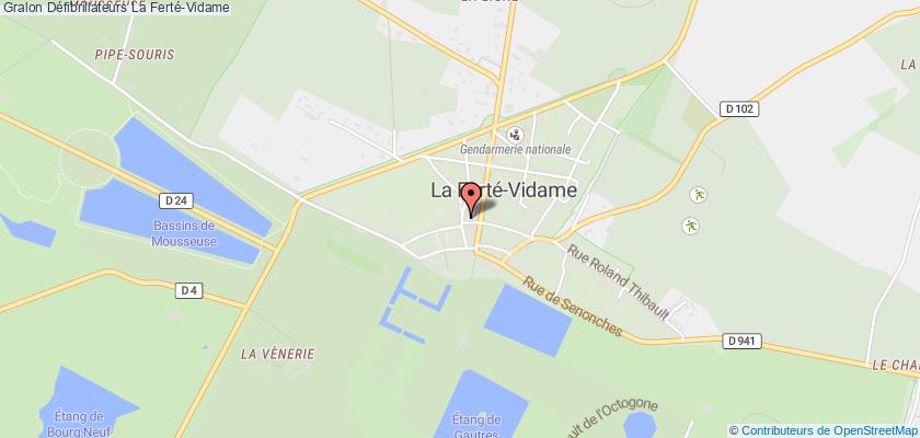 plan défibrillateurs La Ferté-Vidame