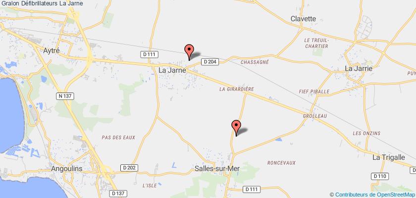 plan défibrillateurs La Jarne