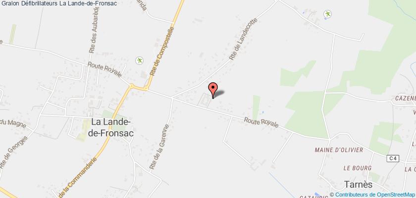 plan défibrillateurs La Lande-de-Fronsac