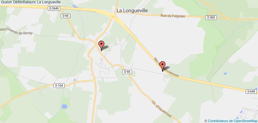 plan défibrillateurs La Longueville
