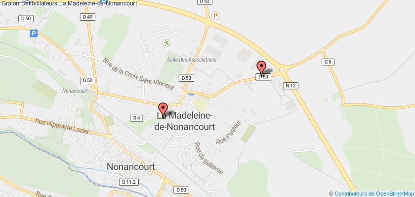 plan défibrillateurs La Madeleine-de-Nonancourt