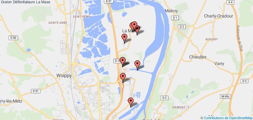 plan défibrillateurs La Maxe