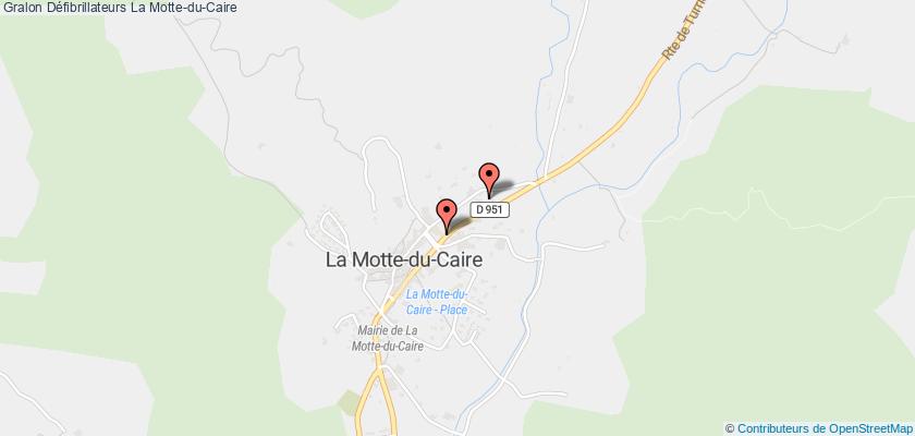 plan défibrillateurs La Motte-du-Caire
