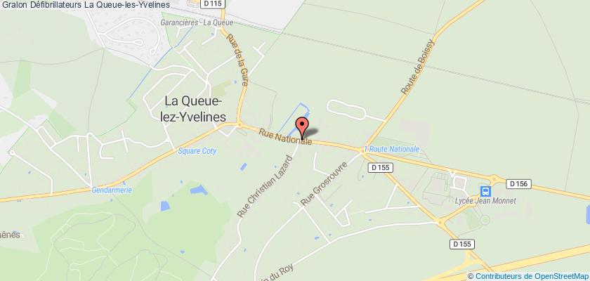 plan défibrillateurs La Queue-les-Yvelines