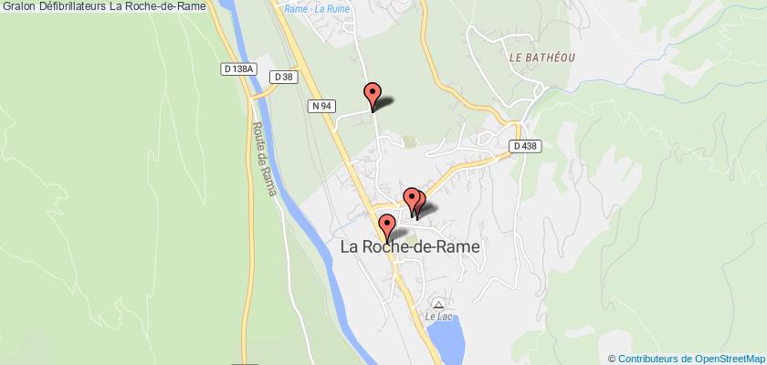 plan défibrillateurs La Roche-de-Rame