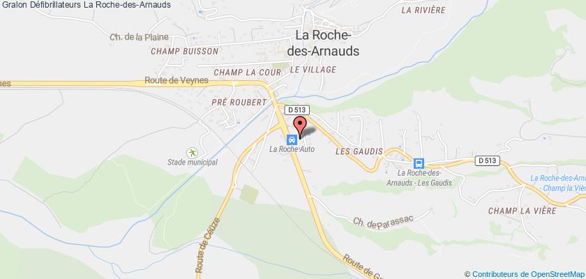 plan défibrillateurs La Roche-des-Arnauds