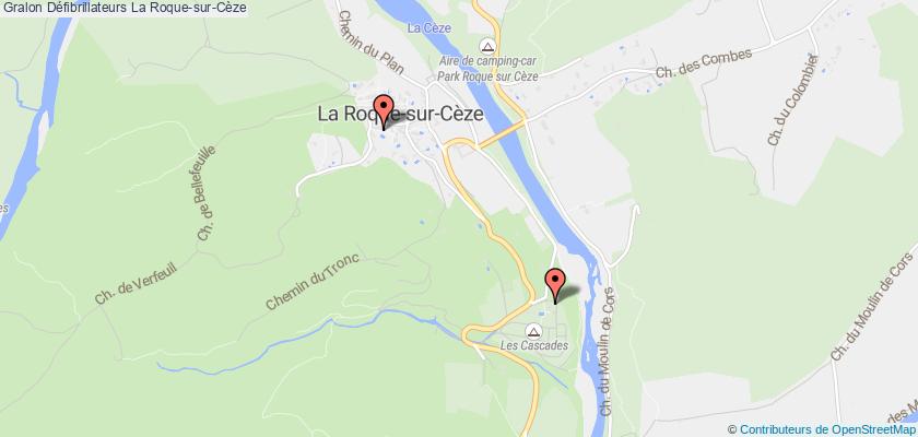 plan défibrillateurs La Roque-sur-Cèze