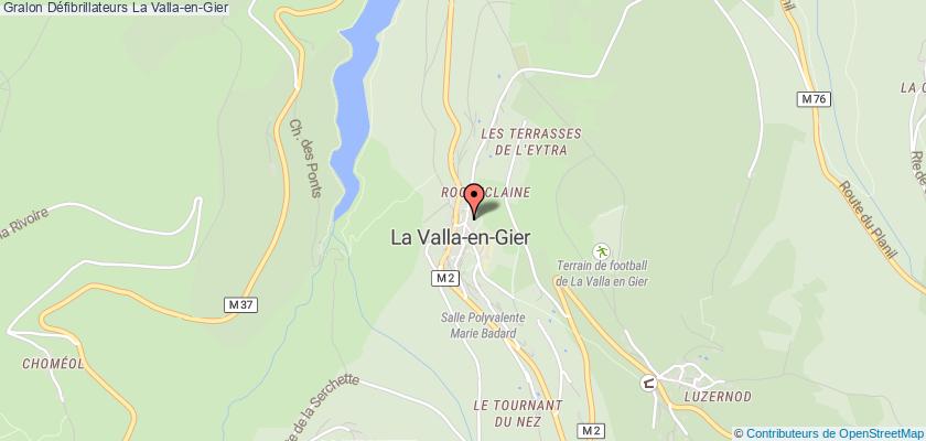 plan défibrillateurs La Valla-en-Gier