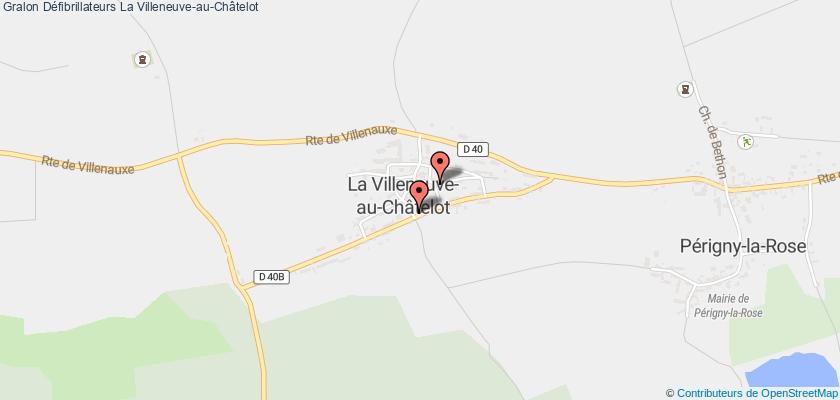 plan défibrillateurs La Villeneuve-au-Châtelot