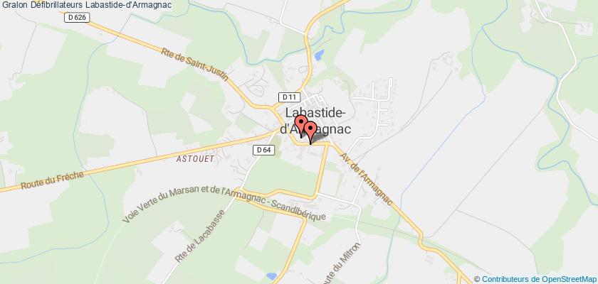 plan défibrillateurs Labastide-d'Armagnac