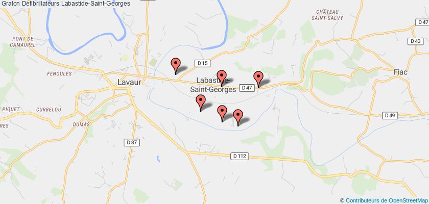 plan défibrillateurs Labastide-Saint-Georges
