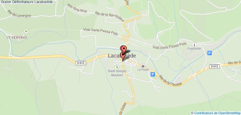 plan défibrillateurs Lacabarède