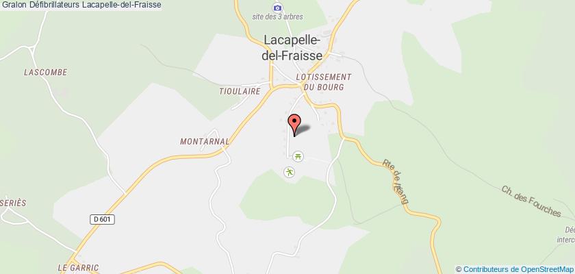 plan défibrillateurs Lacapelle-del-Fraisse