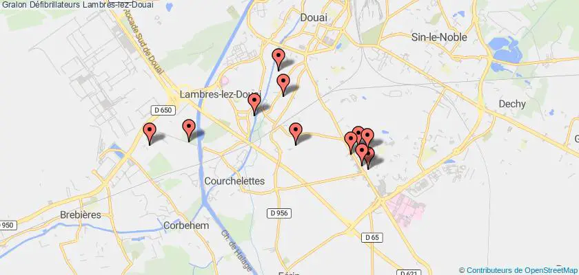 plan défibrillateurs Lambres-lez-Douai