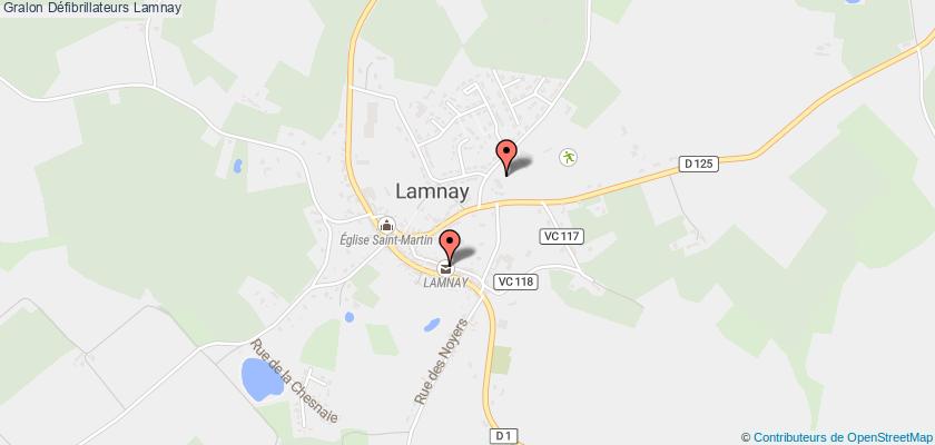 plan défibrillateurs Lamnay