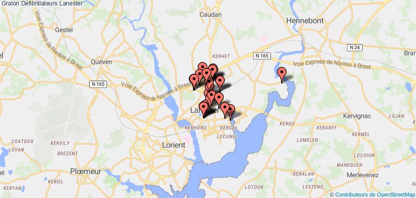 plan défibrillateurs Lanester
