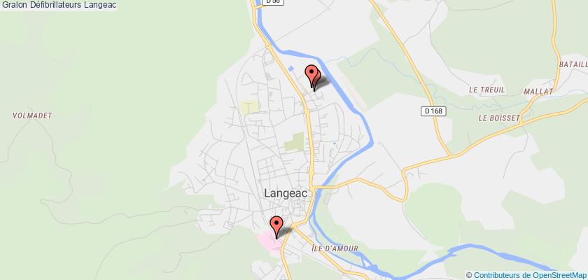 plan défibrillateurs Langeac
