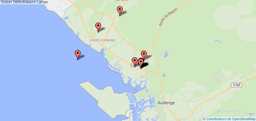 plan défibrillateurs Lanton