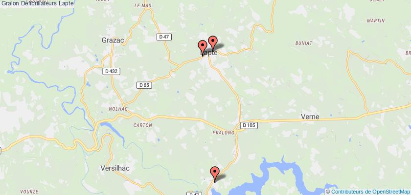 plan défibrillateurs Lapte