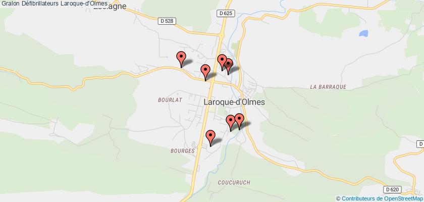 plan défibrillateurs Laroque-d'Olmes
