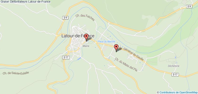 plan défibrillateurs Latour-de-France