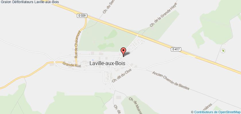 plan défibrillateurs Laville-aux-Bois