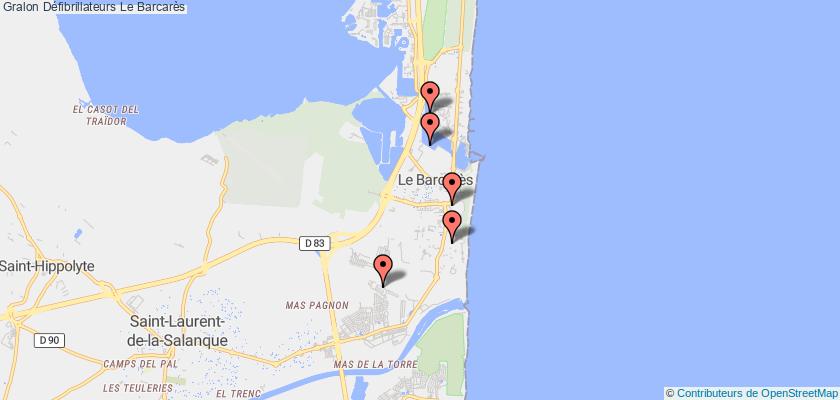 plan défibrillateurs Le Barcarès