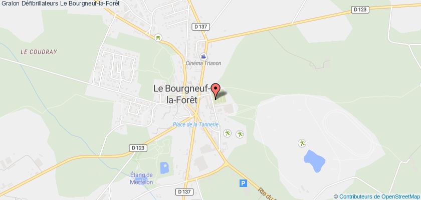 plan défibrillateurs Le Bourgneuf-la-Forêt