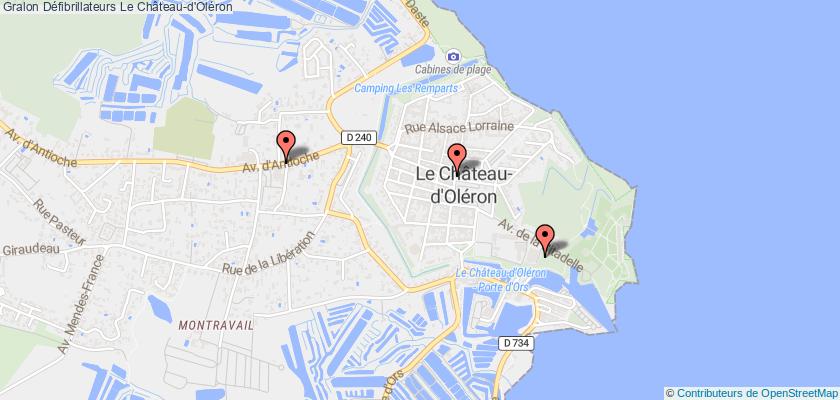 plan défibrillateurs Le Château-d'Oléron