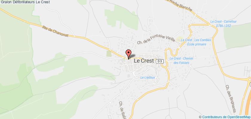plan défibrillateurs Le Crest