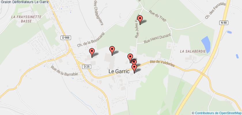 plan défibrillateurs Le Garric