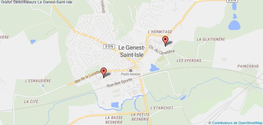 plan défibrillateurs Le Genest-Saint-Isle