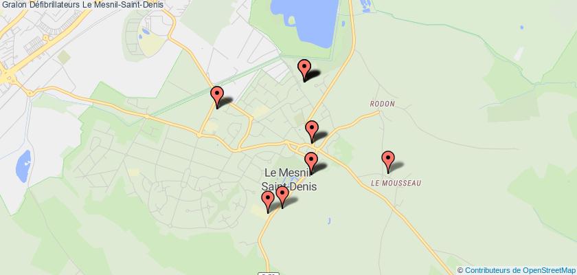plan défibrillateurs Le Mesnil-Saint-Denis
