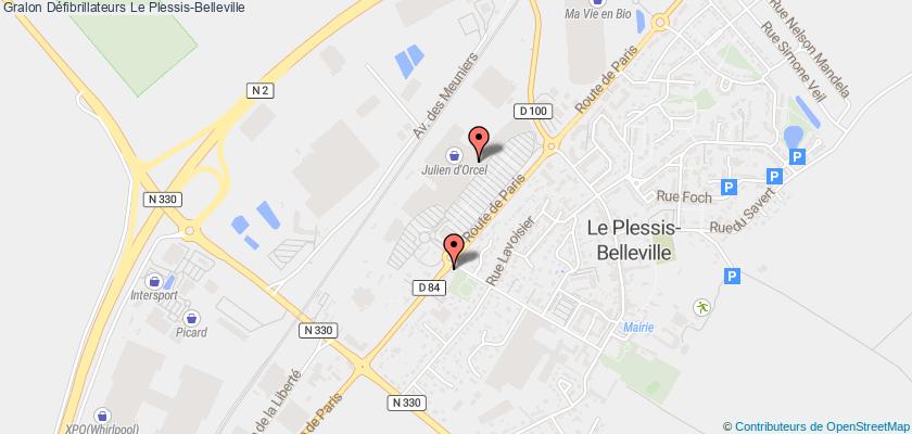 plan défibrillateurs Le Plessis-Belleville