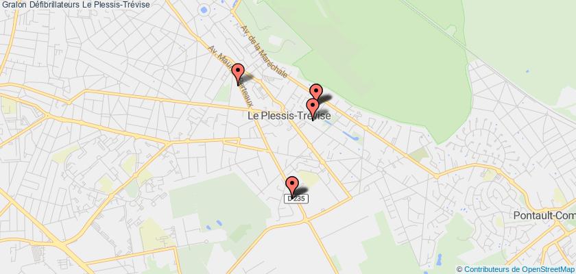 plan défibrillateurs Le Plessis-Trévise