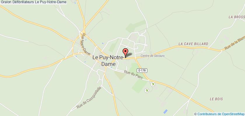 plan défibrillateurs Le Puy-Notre-Dame