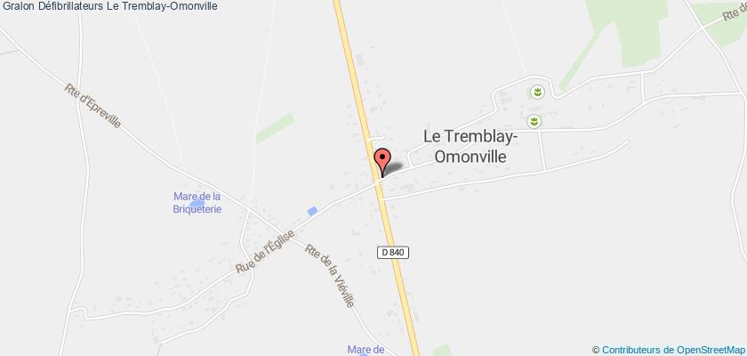 plan défibrillateurs Le Tremblay-Omonville