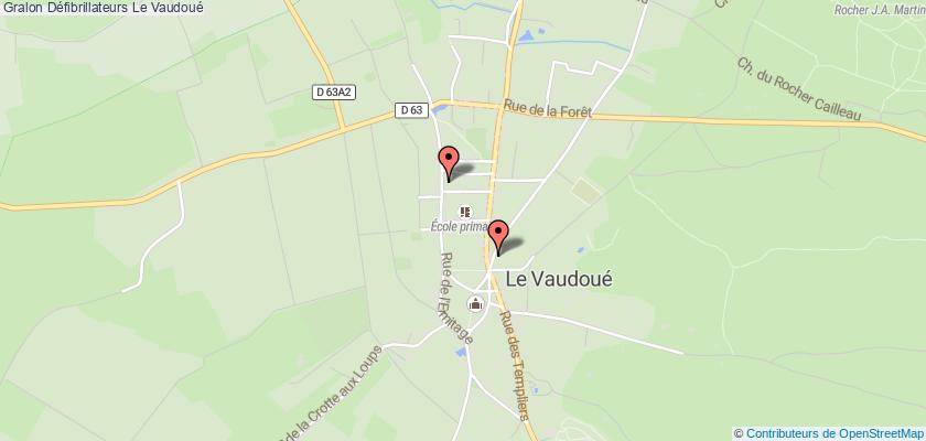 plan défibrillateurs Le Vaudoué