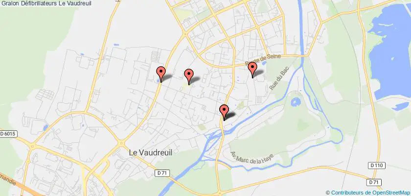 plan défibrillateurs Le Vaudreuil