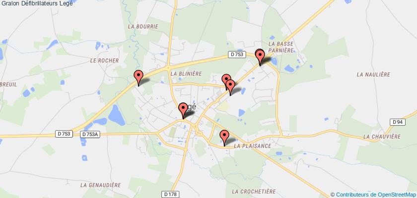 plan défibrillateurs Legé