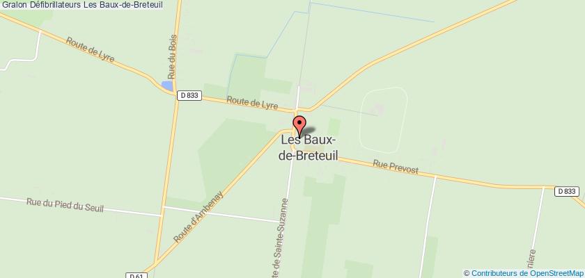 plan défibrillateurs Les Baux-de-Breteuil