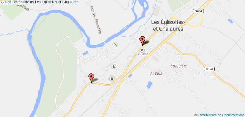 plan défibrillateurs Les Eglisottes-et-Chalaures
