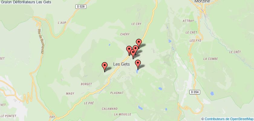 plan défibrillateurs Les Gets