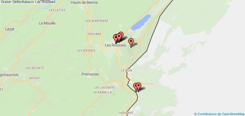 plan défibrillateurs Les Rousses