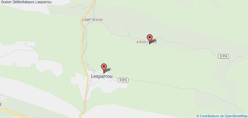 plan défibrillateurs Lesparrou